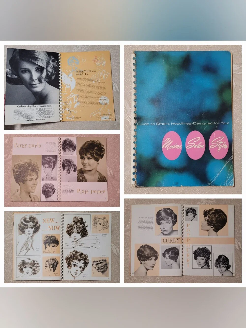 Vintage Modern Salon Style Hairstyling Hairdresser Magazines set of 6